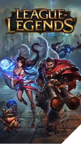 Champions uit League of Legends in een epische gevechtsscène.